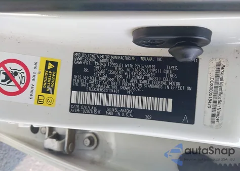 2012 Toyota Highlander Limited V6 из США, поврежденный, VIN 5TDDK3EH5CS104481